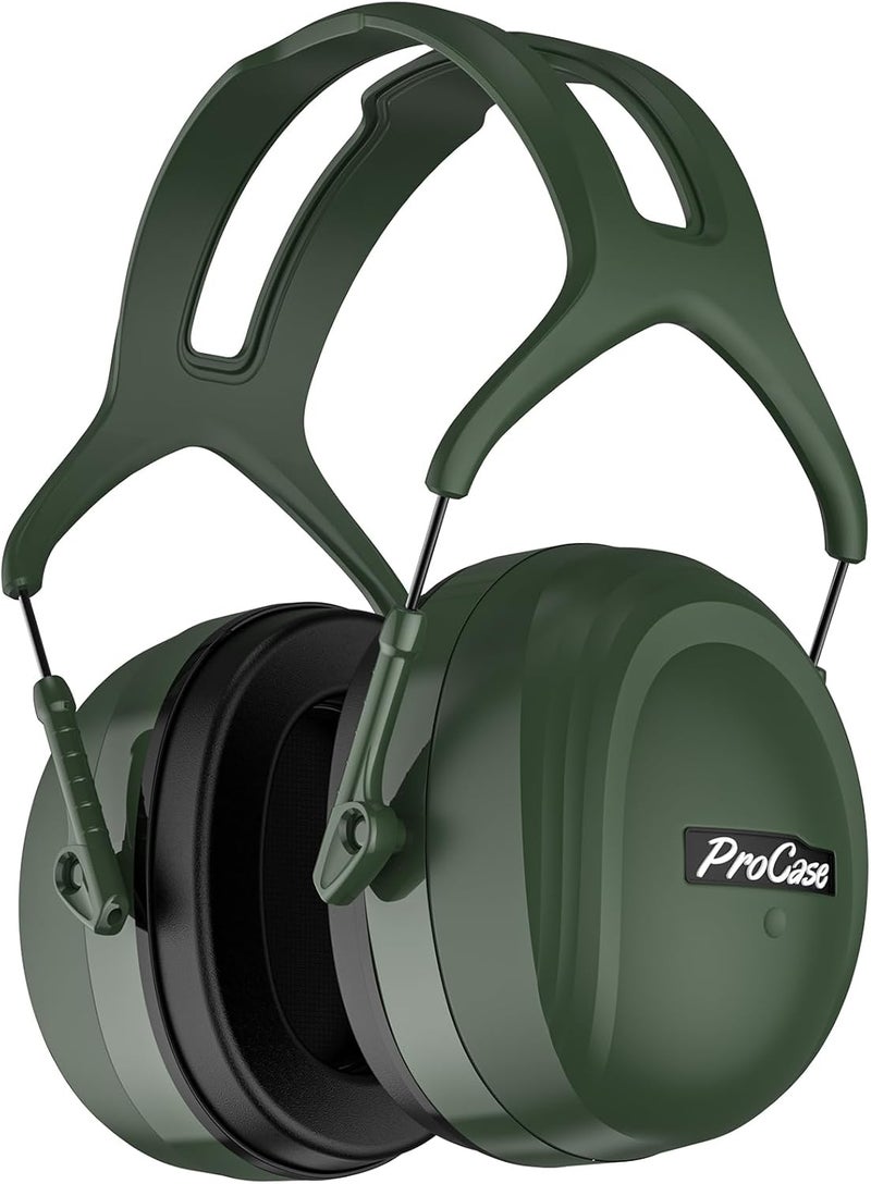 Procase Extra Large SNR 37dB Noise Cancelling Headphones, NRR 30dB Hearing Protection Ear Muffs for Adults Noise Reduction, Wide Size Adjustment and Comfortable -Green - Image 1